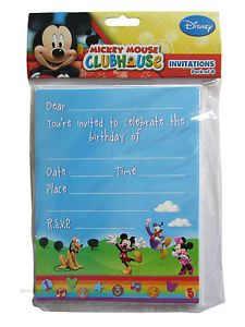 Mickey Mouse Birthday Party Invitations Invites Supplies