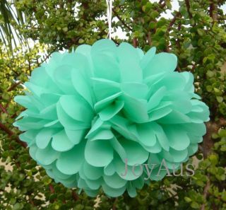 6X Mix Size Dark Mint Tissue Paper Pom Poms Wedding Party Baby Shower Decoration