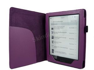 For Kobo Aura HD eReader Purple PU Leather Smart Case Cover
