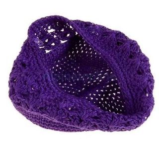 3 Baby Toddler Kid Handmade Knit Crochet Beanie Skull Kufi Hat Cap Purple
