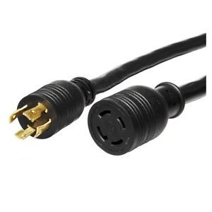 Generator Power Cable L14 30 Extension Cord 20 Foot 30 Amps 125 250V
