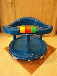 Safety First 1st Baby Bath Tub Seat Ring Chair Bath Swivel Blue Bathtub Toddler
