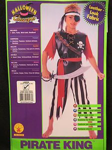 Boys Pirate Costume Size 12 14 Shirt Pants Bandana Sword Eye Patch