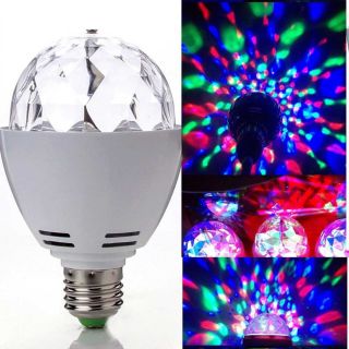 3W LED Crystal Magic Ball Bulb Mini Disco DJ Laser RGB Lighting Projector