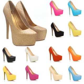 Womens Party Platform Pumps Killer High Heels Stiletto Court Shoes 4 11 HD817 1