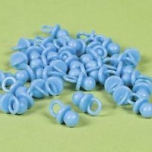 48 Baby Shower Boy Blue Mini Pacifiers Party Favors Games Toys Prizes Gifts