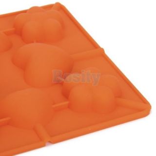 8 Hole Heart Flower Bowtie Silicone Lollipop Candy Chocolate Jelly Mold Tray