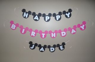 Minnie Mouse Birthday Banner Personalized Mickey Mouse
