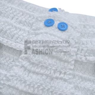 2pcs Girls Baby Infant Rabbit Hat Pants Knit Sweater Costume Clothes Outfit 0 6M