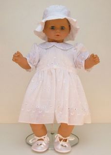 White Baby Girl Christening Flower Girl Bridesmaid Pageant Dress Outfit Hat