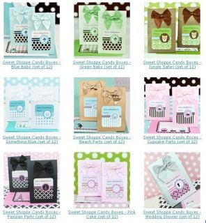Wedding Party Favor Candy Cookie Boxes w Personalized Labels
