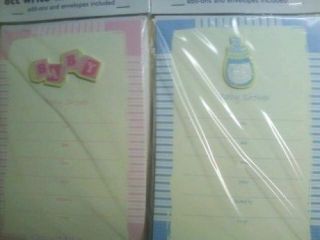 8 Ct Baby Shower Write in Invitation Kit Envelopes Included You Choose Color