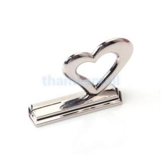 Wedding Party Heart Style Reception Table Place Card Holder Memo Stand Hot Gift