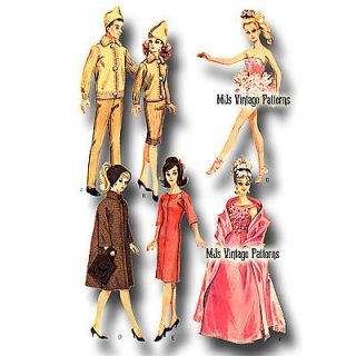 Vtg 60s Barbie Tammy Doll Clothes Pattern Huge Wardrobe Gown Ballerina Costume