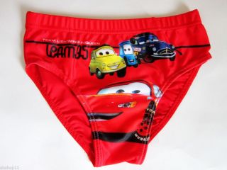 Disney Pixar Cars Lightning McQueen Kids Boys Swimsuits Boxers Briefs 1 6T
