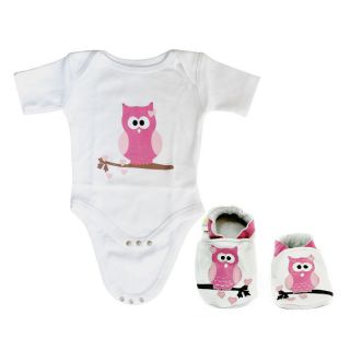 New Soft Leather Baby Shoes Baby Vest Set Ideal Gift