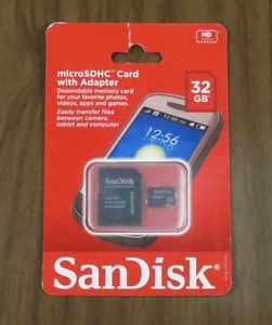 085 SanDisk 32GB Class 4 MicroSD Micro SDHC TF Flash Memory Card w Adapter