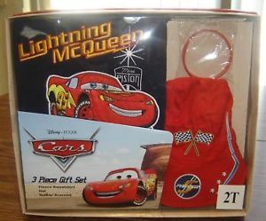 Disney Pixar Cars Lightning McQueen 3pc Gift Set New