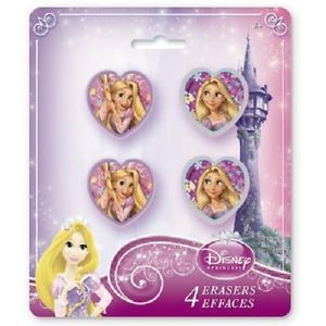 Disney Tangled Rapunzel 4 Shaped Erasers Birthday Party Supplies Favors
