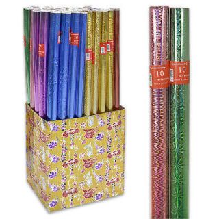 10SQFT Asst Everyday Foil Gift Wrapping Paper