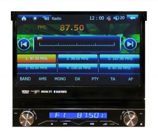 Universal Flip Out Touch Screen DVD GPS Navigation Single 1 DIN Radio Head Unit