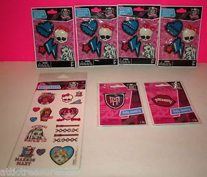 Monster High Birthday Party Favors Puzzle Erasers 16 Tattoos 2 Body Jewelry