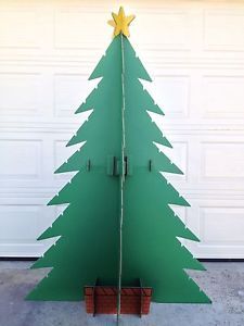 6 ft Artificial Christmas Tree w Ornaments Eco Green Recycled Cardboard Paper