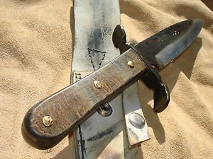 BOWIE FORGED HUNTING KNIFE CAMPING FISHING KNIFE BEAR KILLER 100 YEAR OLD STEEL