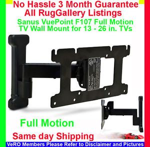 Sanus Vuepoint F107 Full Motion TV Wall Mount LCD Flat Screen Monitor 13 26 In