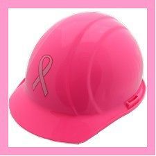 New USA Made OSHA Compliant Hardhat Pink Ribbon Hot Pink Hard Hat