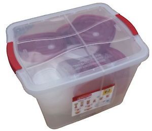 New Rubbermaid Takealongs 62 Piece Clear Plastic Food Storage Containers Set