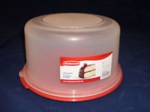 Rubbermaid Round Cake Keeper Saver Food Storage Container New Red 1777191 Red