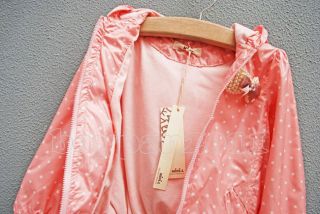 New Kids Toddlers Girls Lovely Dots Long Sleeve Rain Proof AGE3 7Y Coats Jackets