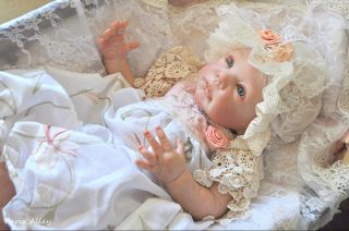 Sweet Biscotti French Lace Dress Hat Blanket 4 Reborn Baby Doll