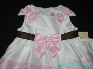New "French Vanilla Bows" Dress Girls Baby Clothes 6M Spring Boutique Easter