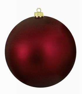 Matte Burgundy Commercial Shatterproof Christmas Ball Ornament 6" 150mm