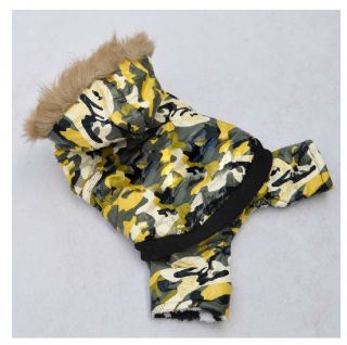 Camo Dog Clothing Wear Sweater Cotton Winter Warm Dog Clothes Coats Free SHIP