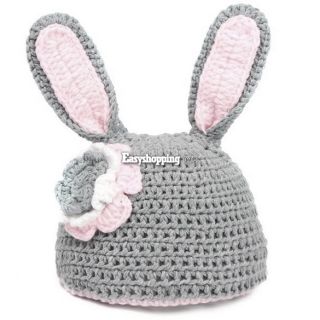 Baby Girl Boy Newborn Knit Crochet Handmade Clothes Photo Prop Outfits Rabbit
