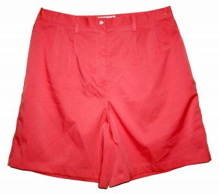 Coral Bay Golf Sz 16 Womens Salmon Pink Dress Shorts Stretch NY54