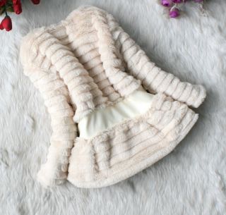 Baby Toddler Girls Faux Fur Fleece Zipper Lined Coat Kids Winter Warm Jacket