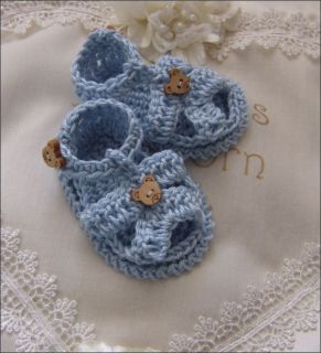 Baby Boy Girl Reborn Dolls Cotton Crochet Sandals Shoes