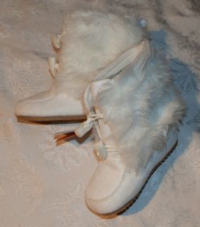 Gymboree Fairy Wishes Toddler Girl Furry White Snow Boots New