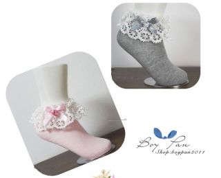 New Children Sweet Girls Princess Cotton Soft Lace Frilly Ankle Socks Tights