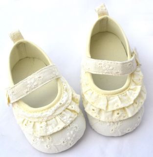 Yellow Mary Jane Kids Infant Toddler Baby Girl Shoes Size 1 2 3