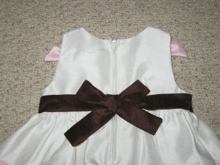 New "French Vanilla Bows" Dress Girls Baby Clothes 6M Spring Boutique Easter