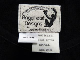Angelheart Designs Vtg Beautiful Sheer Black Rayon Maxi Dress Sz s with Slip