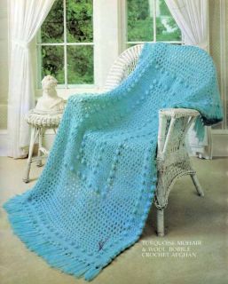 Afghan Pattern Crochet Knit Cables Zebra Granny Sailboat Mohair Patchwork Plaid