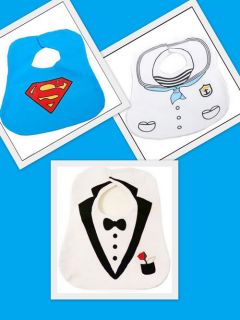 New Infants Baby Boys Toddlers Dress Up Bibs