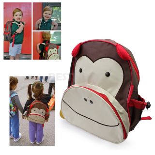 Cute Monkey Cartoon Kids Boy Girl's Backpack Zoo Animal Shoulder School Bag New