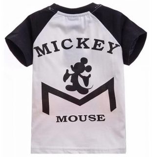 New Kids Boys Girls Funny Mickey Mouse Short Sleeve Tops T Shirts 7 8 Years 140